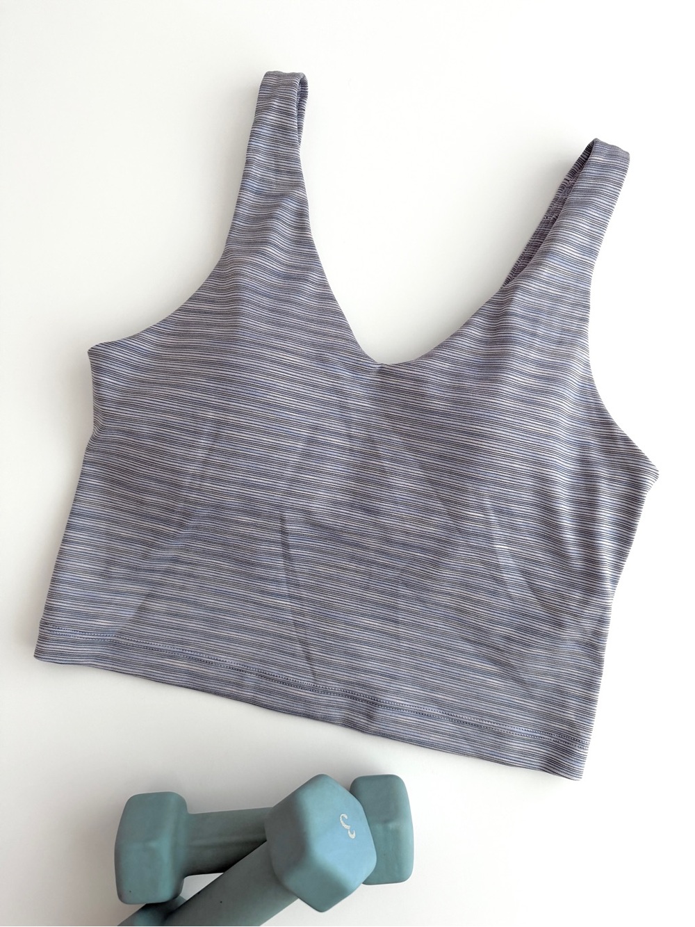 Athleta Blue Stripe Padded Sports Bra / Top